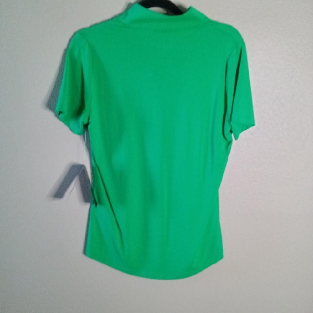 IBKUL Isleworth Ladies Polo Zip Mock Neck Green XS NWT - Picture 8 of 11